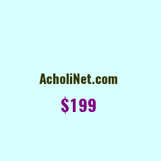 Domain Name: AcholiNet.com For Sale: $99