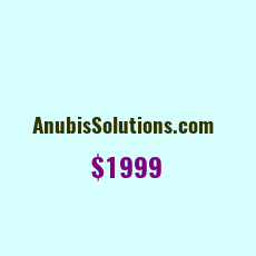 Domain Name: AnubisSolutions.com For Sale: $1999